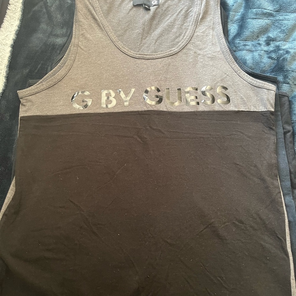 G by Guess Two-Tone Tank Top - Brown and Black
